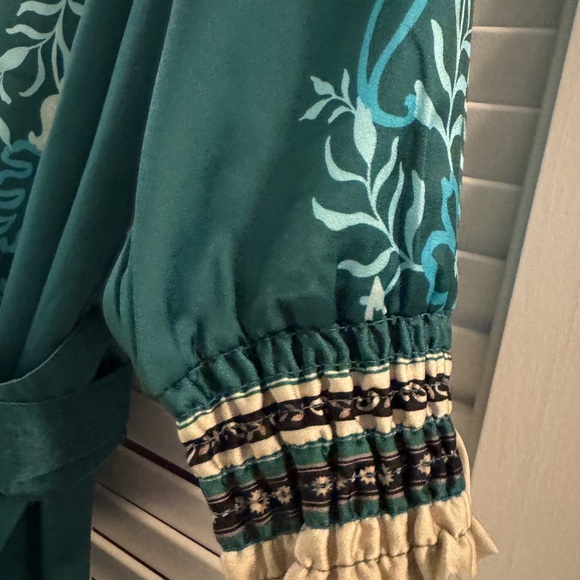 Nannette Teal Floral Long Sleeve Dress - Picture 6 of 7